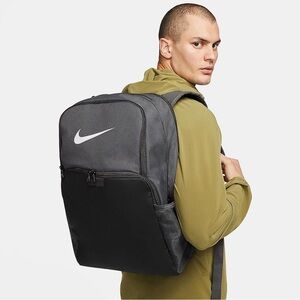 Nike Black and Gray Backpack Durable and Compact - Gently Used